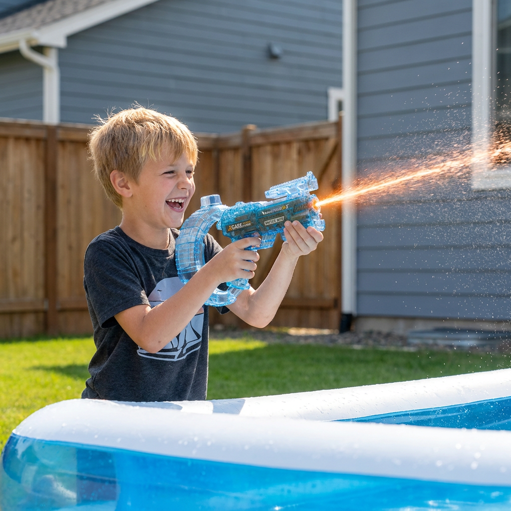 Electric Space Water Gun with Circular Tank