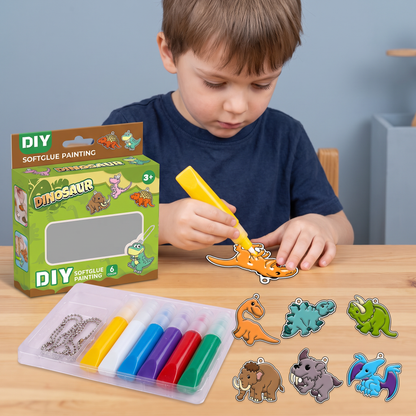 DIY Christmas No-Bake Glue Painting Ornament Craft Kit for Kids