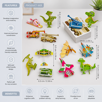 3D Cartoon Puzzle Set for Children
