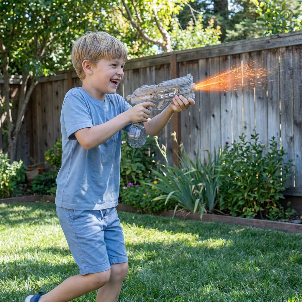 Electric Space Water Gun with Circular Tank