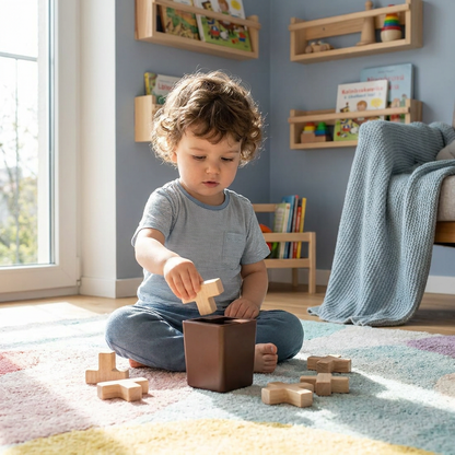 3D Wooden Logic Puzzle & Shape Challenge