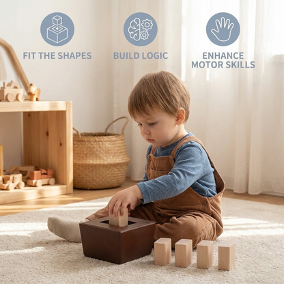 3D Wooden Logic Puzzle & Shape Challenge