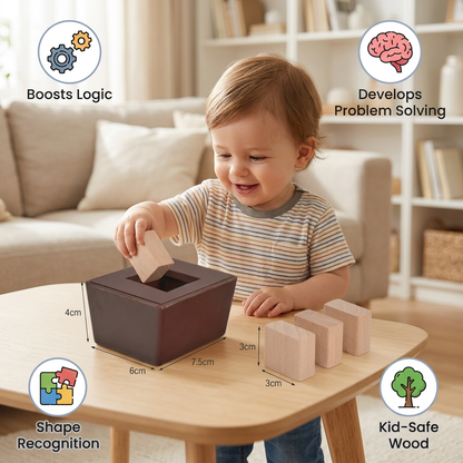 3D Wooden Logic Puzzle & Shape Challenge