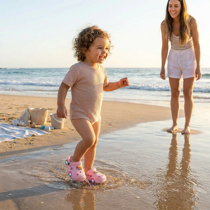 Light-Up Car Kids Slides – Non-Slip Bath & Beach Slippers