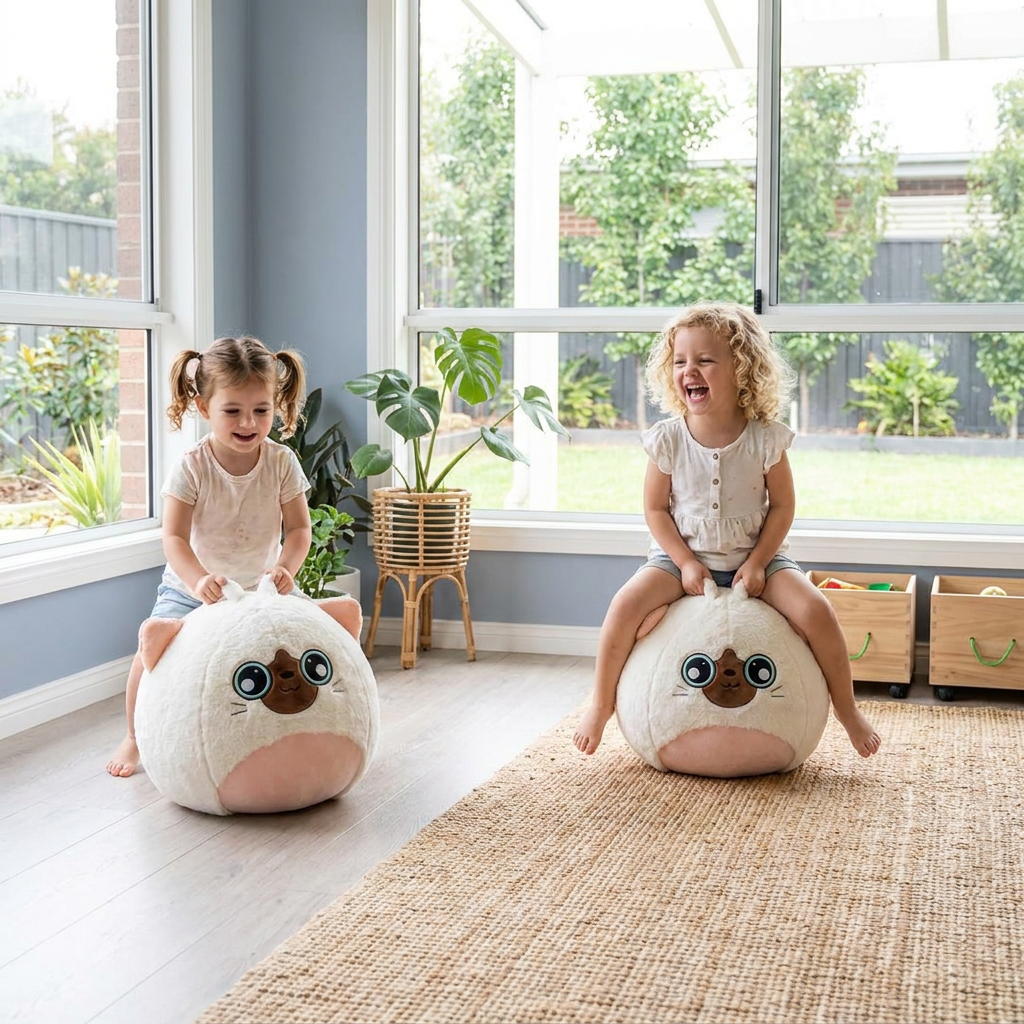 Inflatable Plush Hopping Animal for Kids – Bouncy Fun Toy