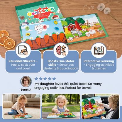 Montessori Reusable Sticker Book for Kids – Learning & Activity Busy Book
