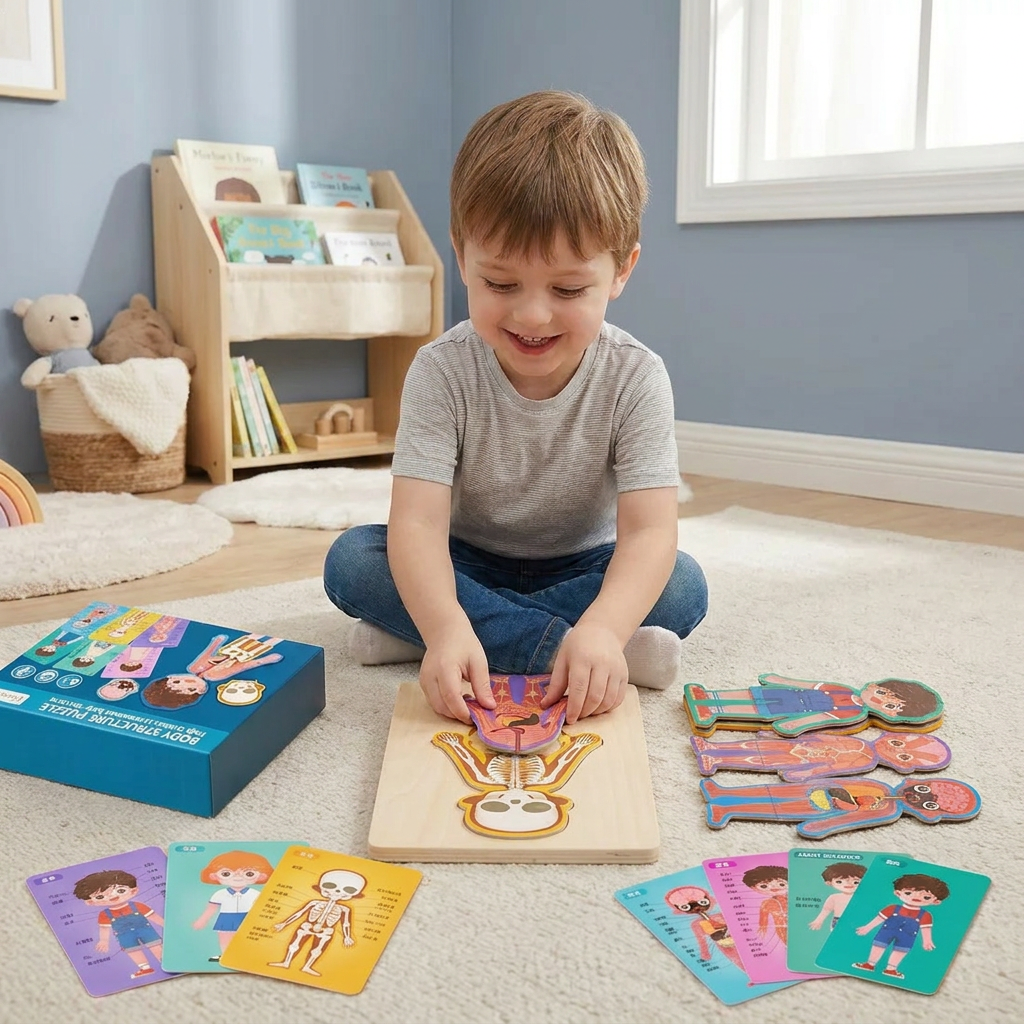 Wooden Human Body Puzzle for Kids – Learn Anatomy Through Play