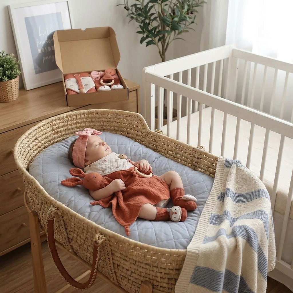 6-Piece Newborn Gift Box Set – Baby Essentials Starter Kit