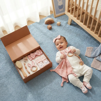 6-Piece Newborn Gift Box Set – Baby Essentials Starter Kit