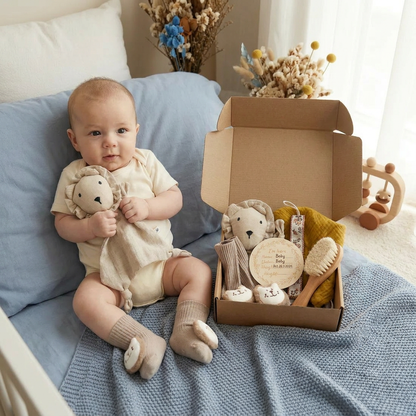 6-Piece Newborn Gift Box Set – Baby Essentials Starter Kit