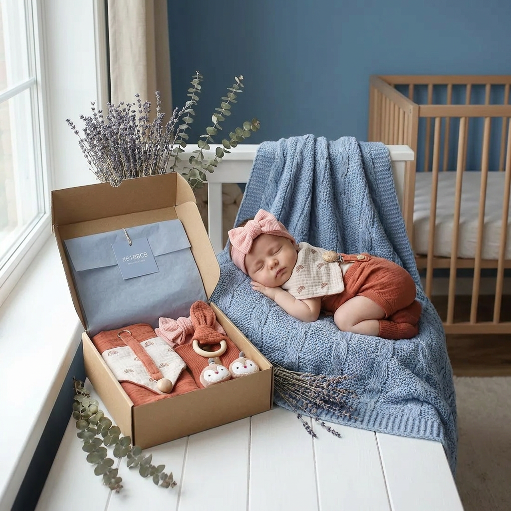 6-Piece Newborn Gift Box Set – Baby Essentials Starter Kit