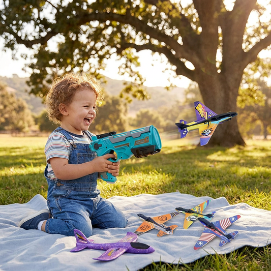 Kids Airplane Launcher – Outdoor Flying Toy Game
