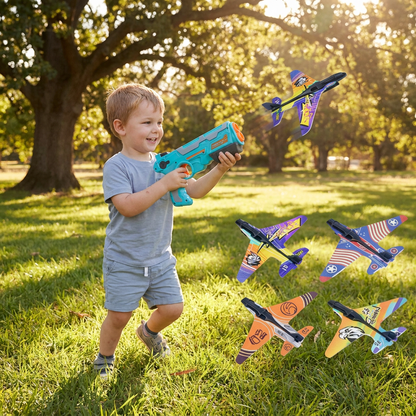 Kids Airplane Launcher – Outdoor Flying Toy Game