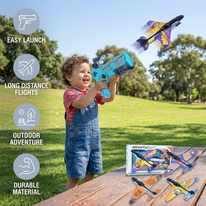 Kids Airplane Launcher – Outdoor Flying Toy Game