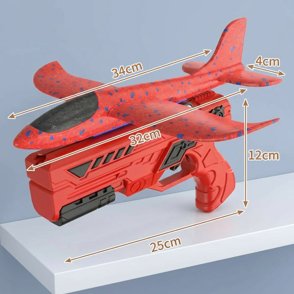Foam Airplane Launcher for Kids – Interactive Flying Toy with Launch Gun