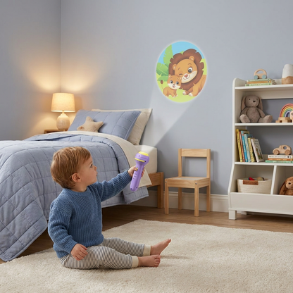 Kids Projection Flashlight Toy – Bedtime Story Projector for Learning & Fun
