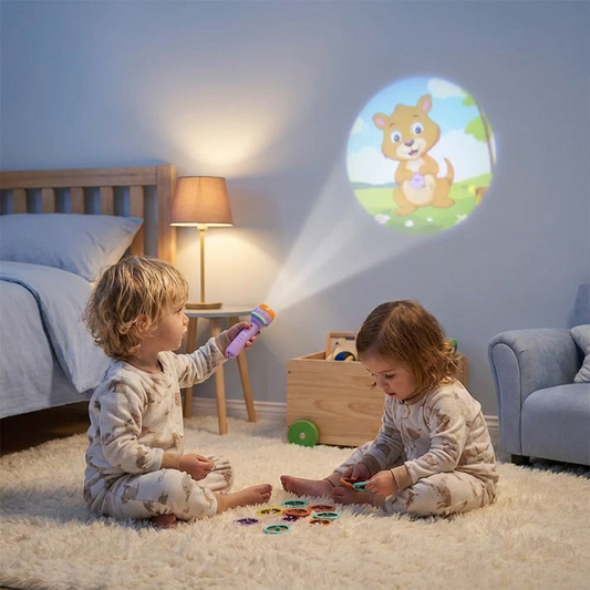 Kids Projection Flashlight Toy – Bedtime Story Projector for Learning & Fun