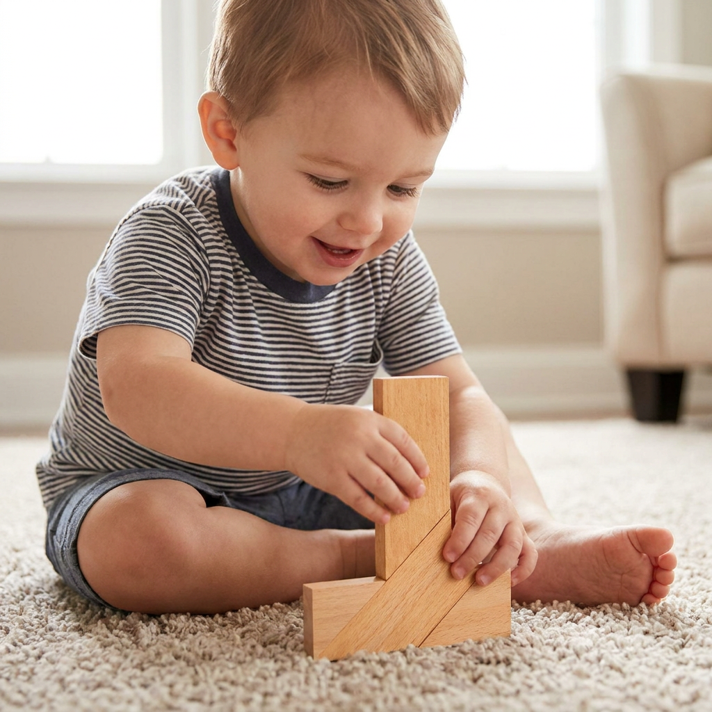 Wooden Tangram Puzzle – Montessori Geometry Learning Toy for Kids
