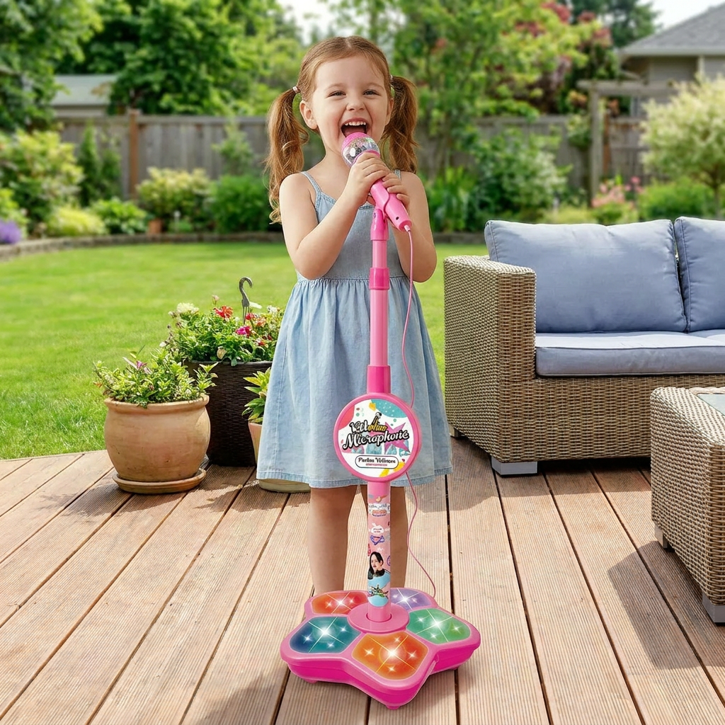 Kids Karaoke Machine with Microphone Stand – Singing Fun Set