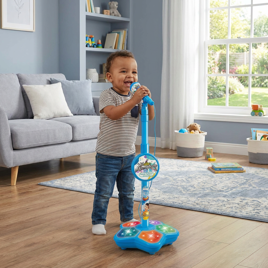 Kids Karaoke Machine with Microphone Stand – Singing Fun Set
