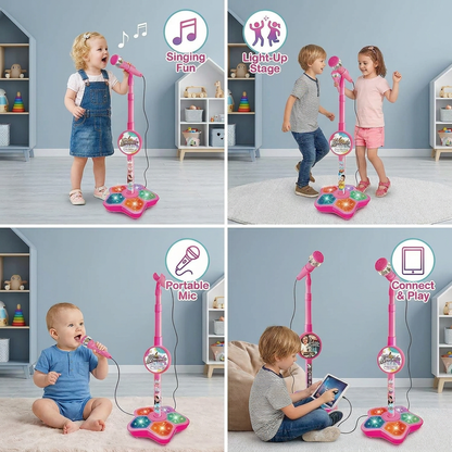 Kids Karaoke Machine with Microphone Stand – Singing Fun Set