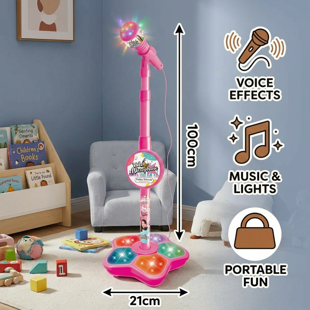 Kids Karaoke Machine with Microphone Stand – Singing Fun Set
