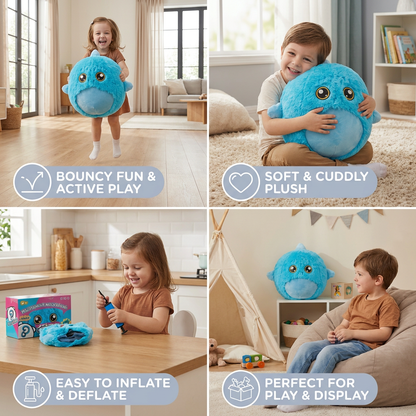 Inflatable Plush Hopping Animal for Kids – Bouncy Fun Toy