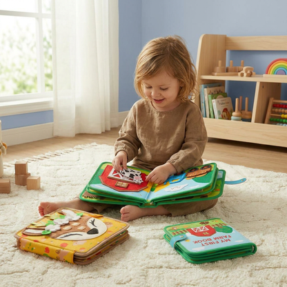 3-Piece Montessori Learning & Story Book Set for Kids