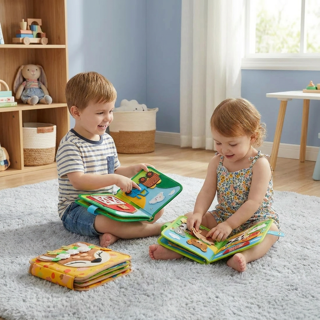 3-Piece Montessori Learning & Story Book Set for Kids