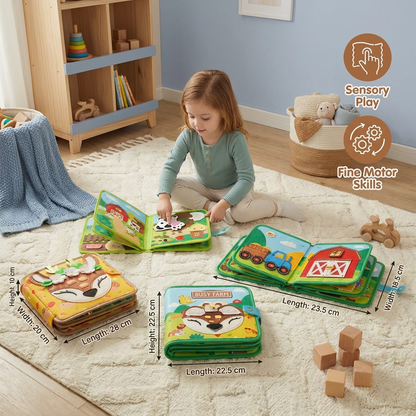 3-Piece Montessori Learning & Story Book Set for Kids
