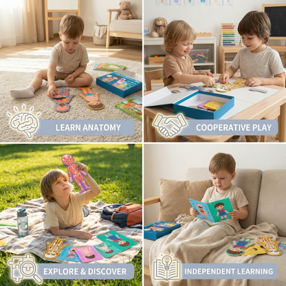 Wooden Human Body Puzzle for Kids – Learn Anatomy Through Play