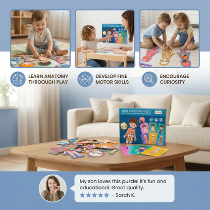 Wooden Human Body Puzzle for Kids – Learn Anatomy Through Play