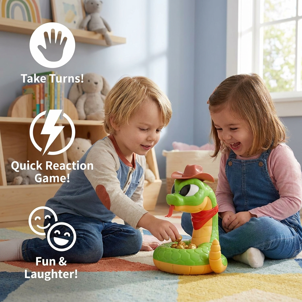 Interactive Rattlesnake Toy – Exciting Reaction Game for Children