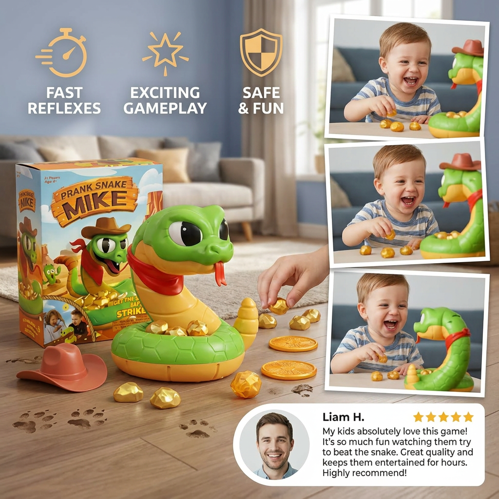Interactive Rattlesnake Toy – Exciting Reaction Game for Children