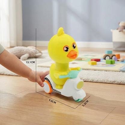 Yellow Duck Push & Go Toy – Fun Kids Scooter with Press-to-Drive Action