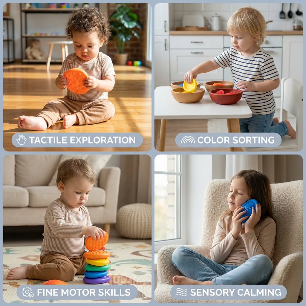 Sensory Stones for Kids – Textured Touch & Feel Learning Toy for Early Development