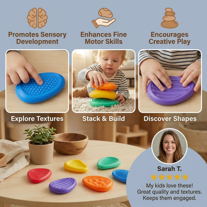 Sensory Stones for Kids – Textured Touch & Feel Learning Toy for Early Development
