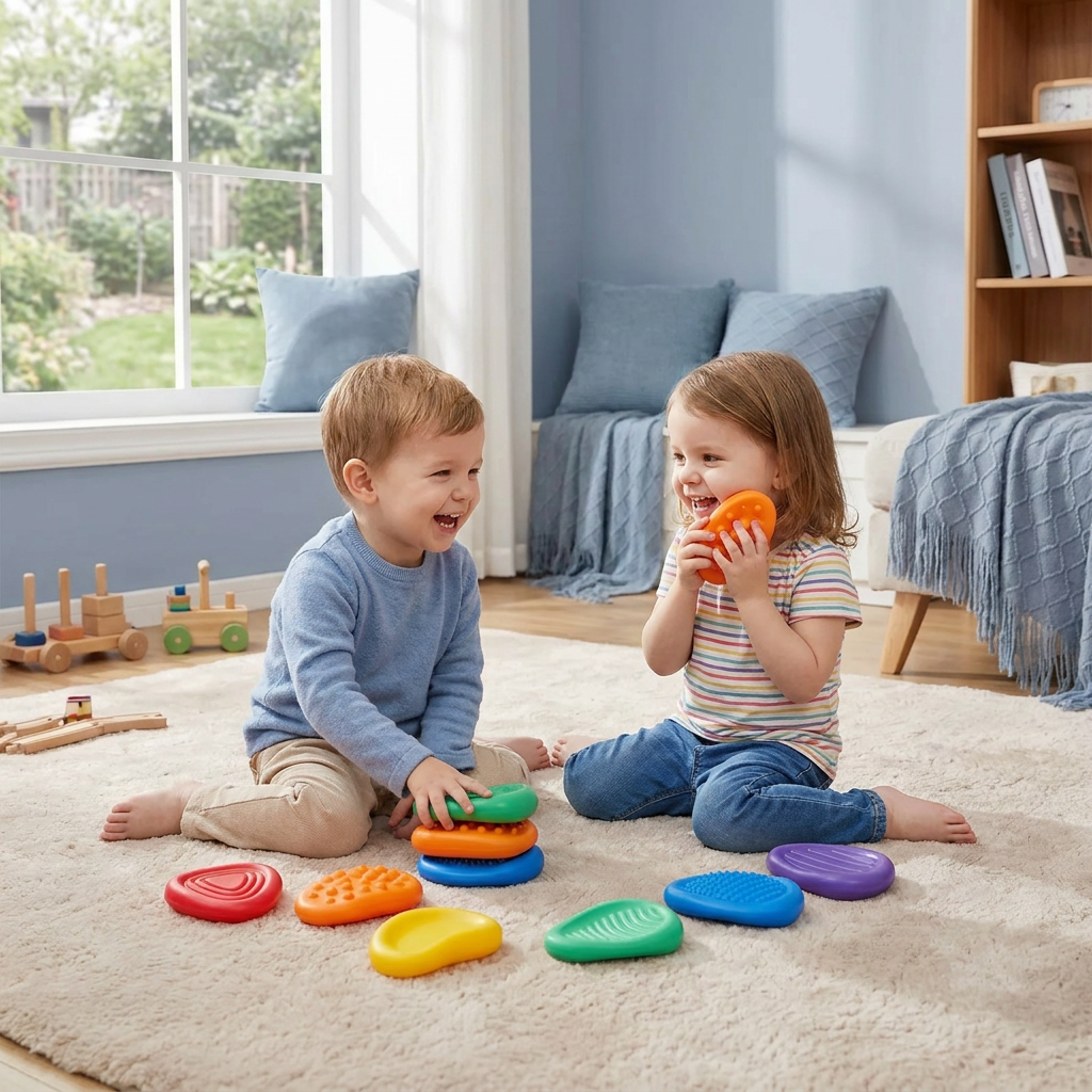 Sensory Stones for Kids – Textured Touch & Feel Learning Toy for Early Development