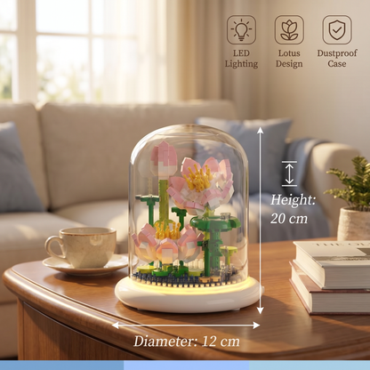 Elegant Building Block Flower in a Glass