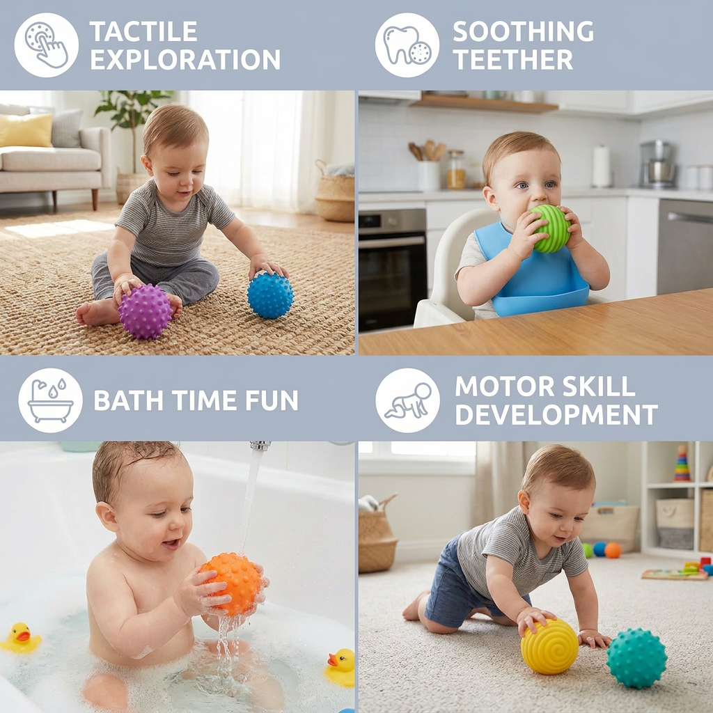 Baby Sensory Balls Set – Textured Touch & Feel Toy for Tactile Development