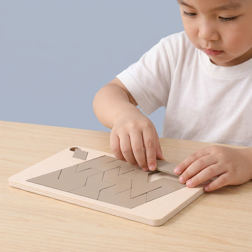 Wooden Tangram puzzle game