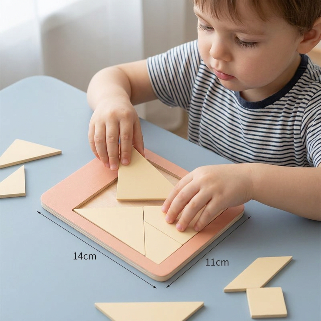 Wooden Tangram puzzle game