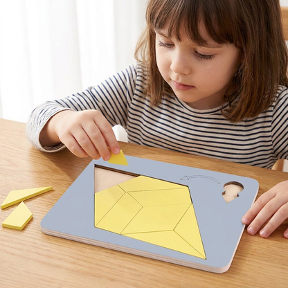 Wooden Tangram puzzle game