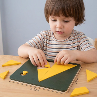 Wooden Tangram puzzle game