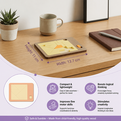 Wooden Tangram puzzle game