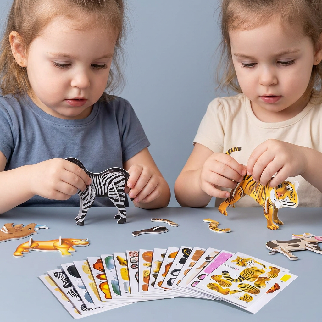 3D Cartoon Puzzle Set for Children