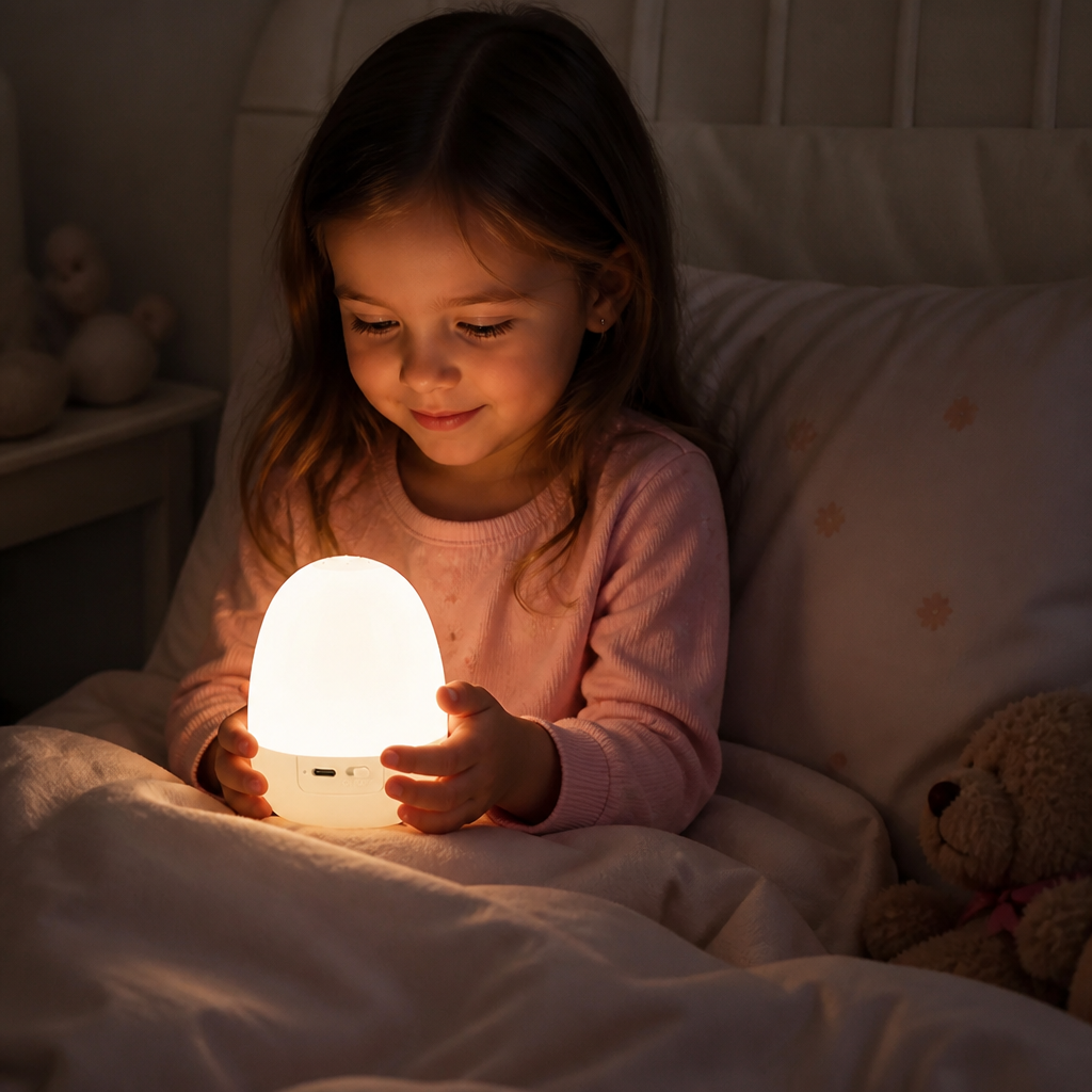 Egg-Shaped Silicone Night Light