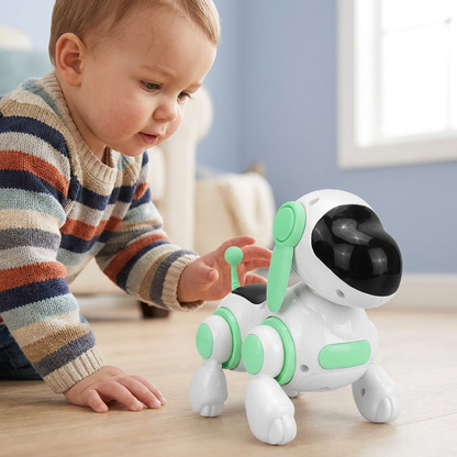Electric Robot Dog Toy with Walking, Sound & LED Lights for Kids