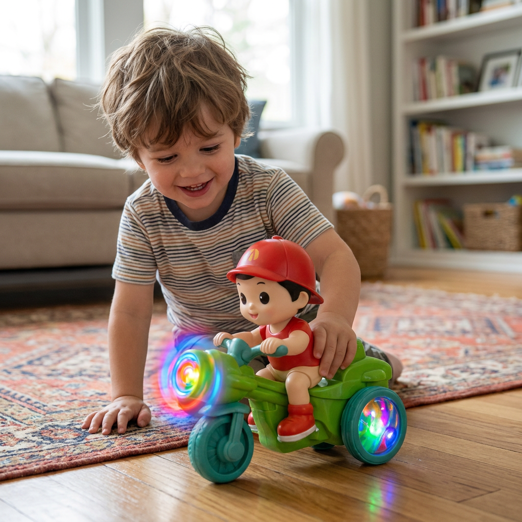 Light-Up Musical Kids Stunt Scooter Toy