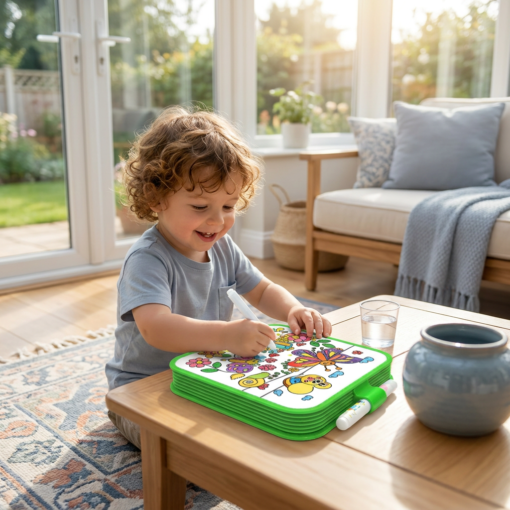 Magic Water Drawing Book – Reusable Mess-Free Colouring Fun